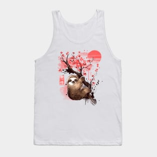 Sakura sloth Tank Top